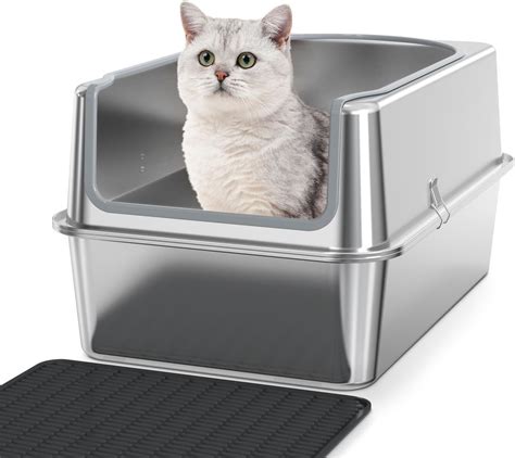 is a stainless steel litter box better|stainless steel litter box alternative.